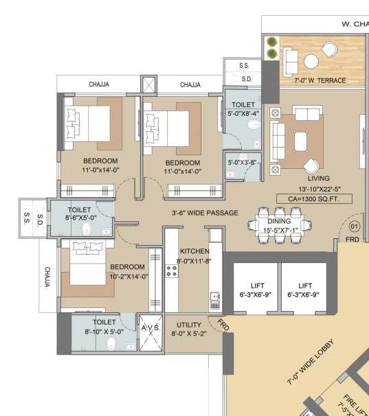 Premium 3 Bed Residence