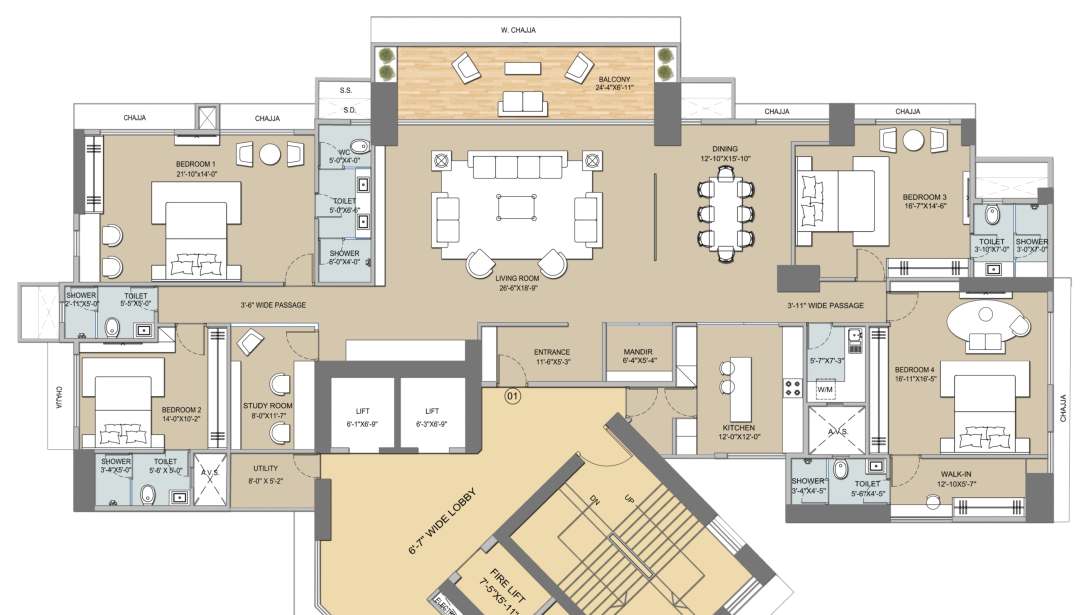 Luxury 4 Bed Residence