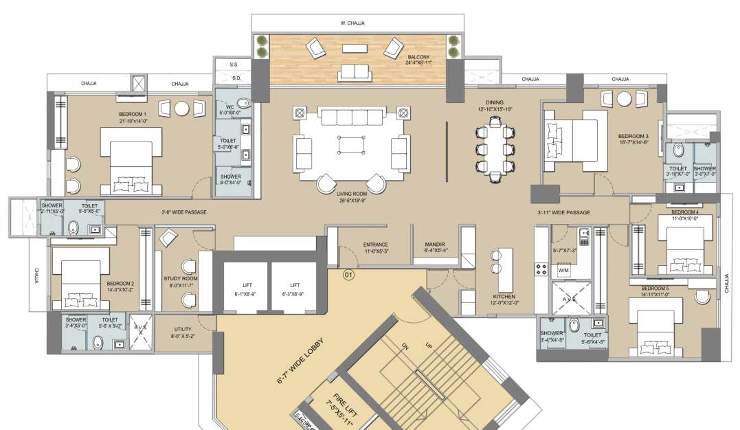 Exclusive 5 Bed Residence