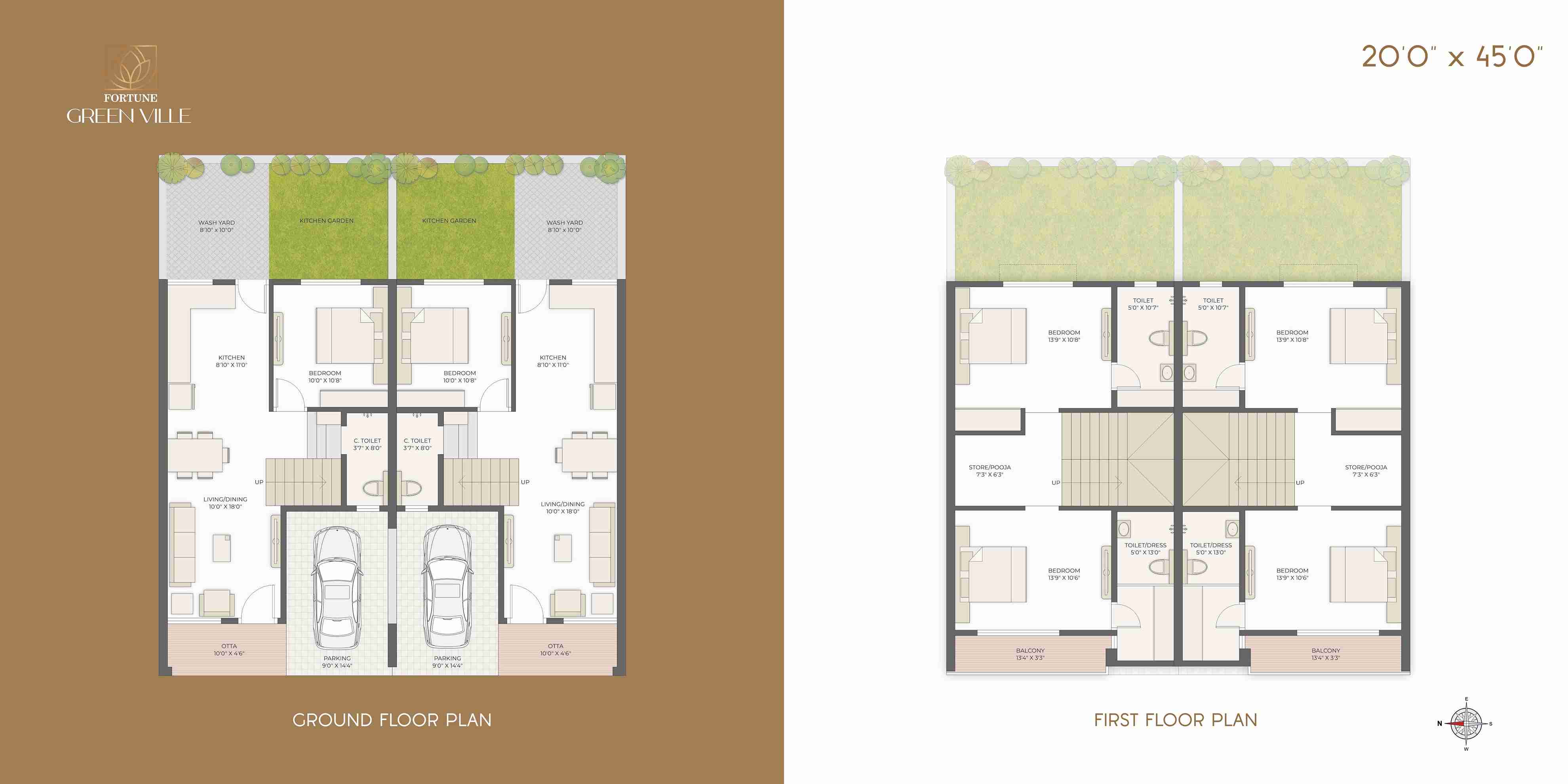 3 BHK Villa Layout