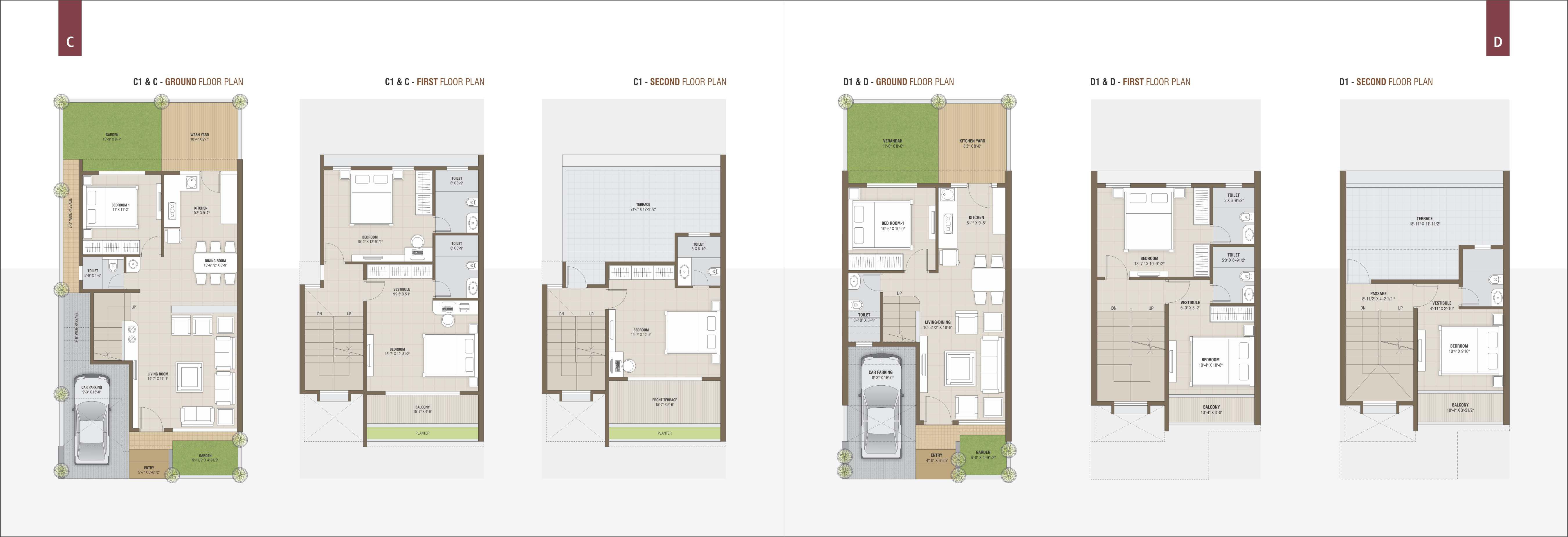 3 BHK Row House - 1810 sq.ft