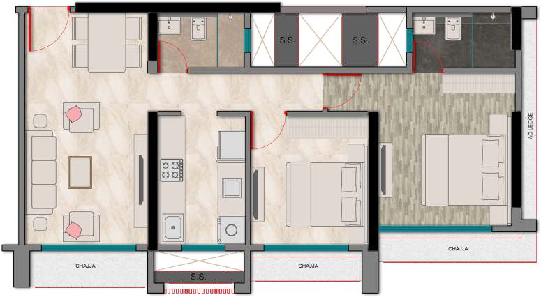 2.5 BHK Apartments