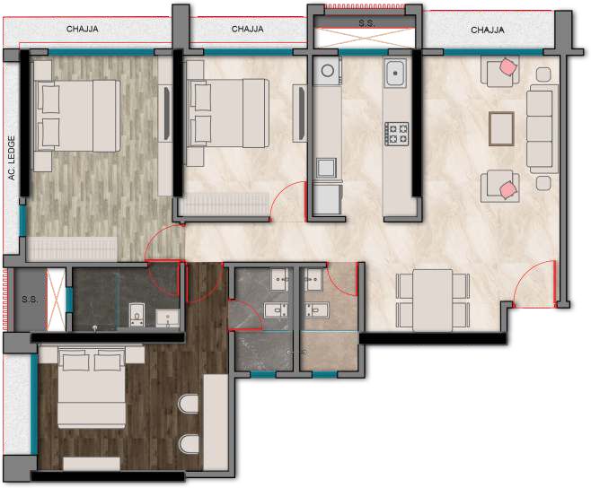 3 BHK Apartments