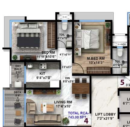 2 BHK Residence