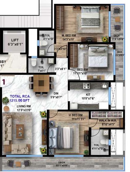 3 BHK Residence