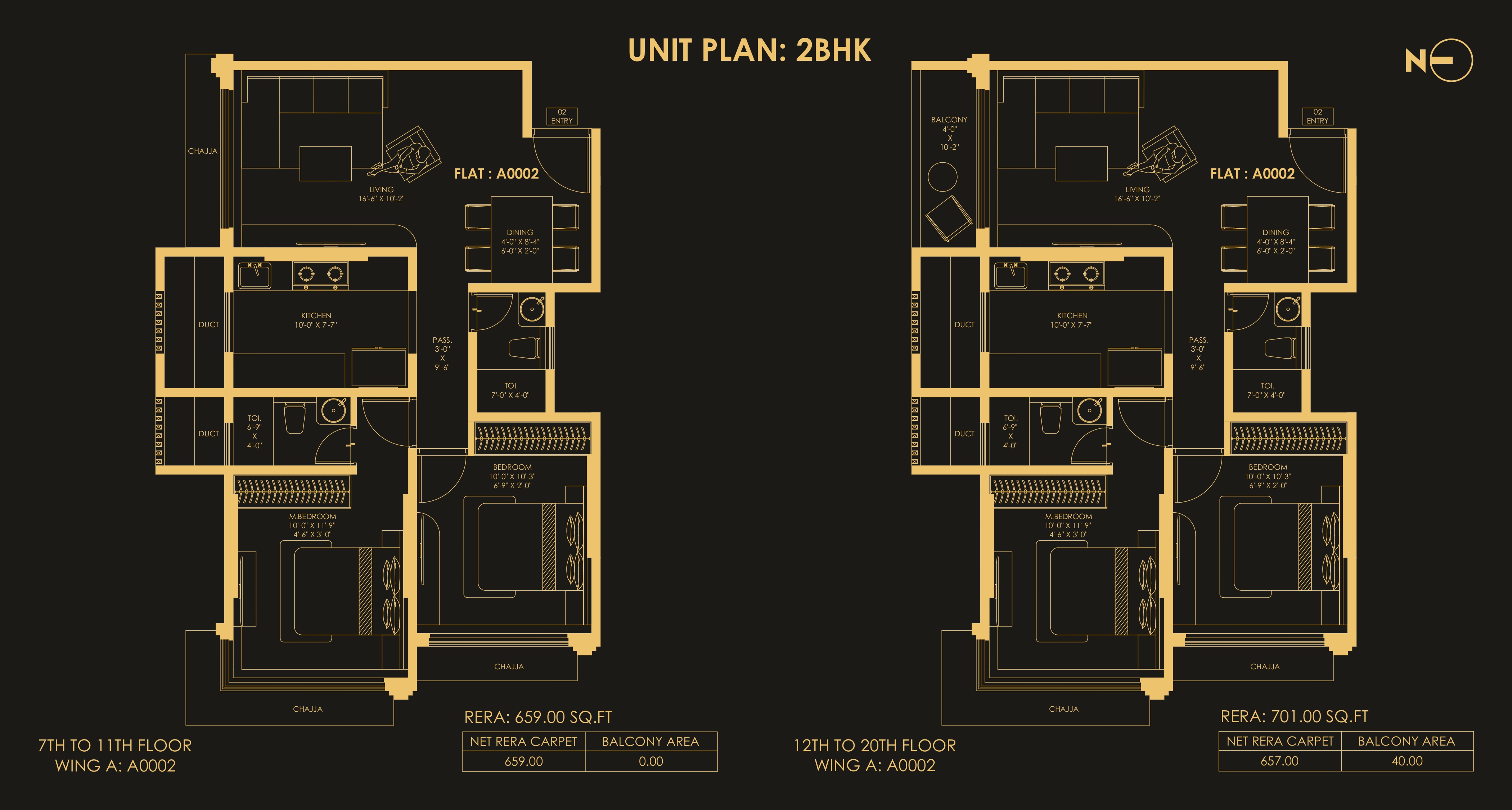 2 BHK Residences